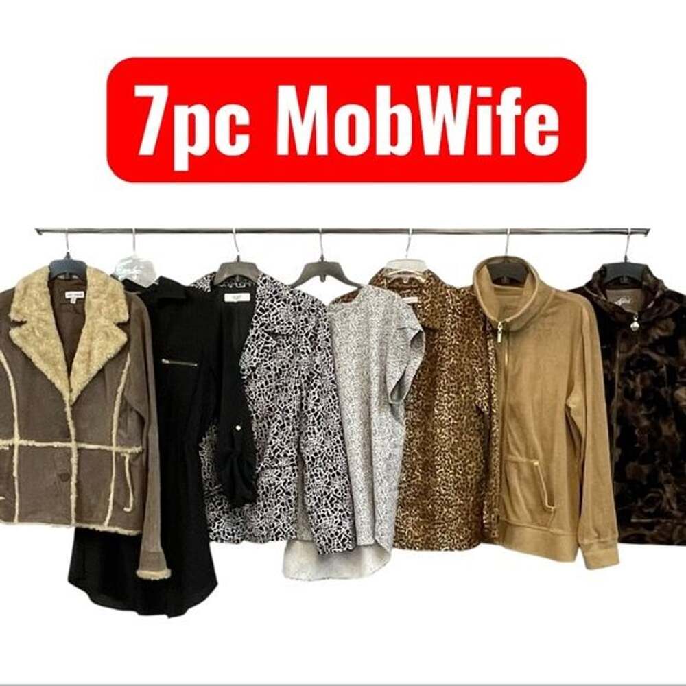 7pc Women's Mob Wife Bundle y2K Animal Print Velour Italian Glam Juicy Vibe Lot